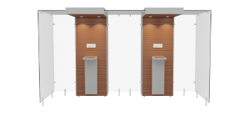 Smoking Cabin 2SP110 - Open - Grey Mahogany by Smoke Solution
