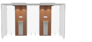 Smoking Cabin 2SP160 - Open - Grey Mahogany by Smoke Solution