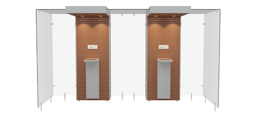 Smoking Cabin 2SP160 - Open - Grey Mahogany by Smoke Solution Smoking Cabin 2SP160 - Open - Grey Mahogany by Smoke Solution