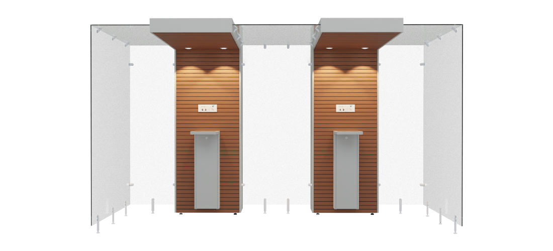 Smoking Cabin 2SP200 - Open Grey Mahogany by Smoke Solution