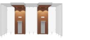 Smoking Cabin 2SP200 - Open Grey Mahogany by Smoke Solution