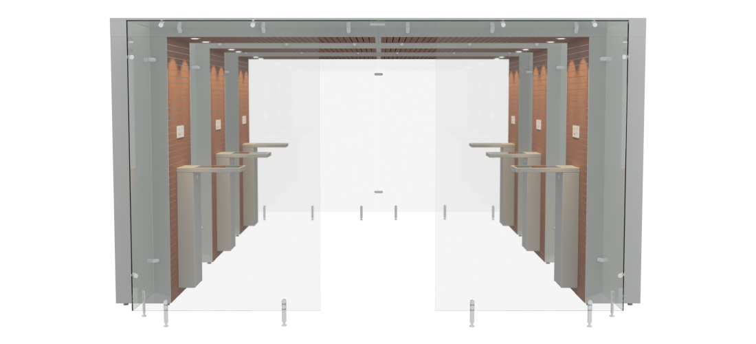 Smoking Area 3SPArea 4m Semi Open Mahogany Grey by Smoke Solution