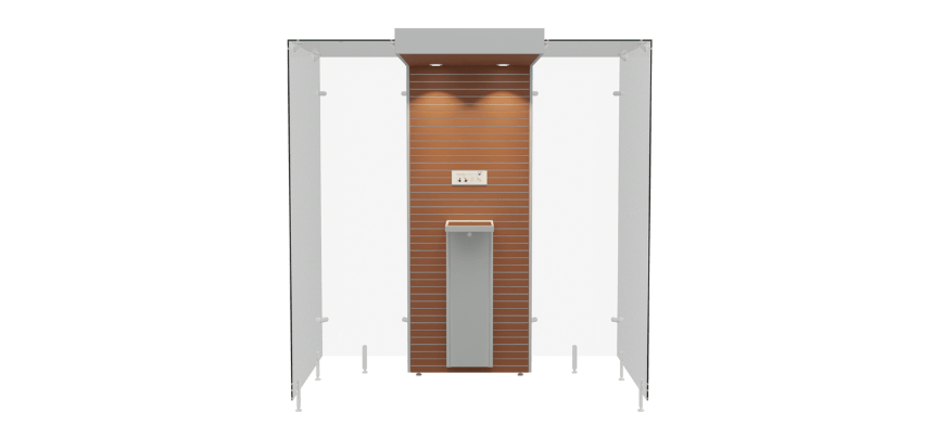 Smoking Cabin SP160 - Open - Grey Mahogany by Smoke Solution