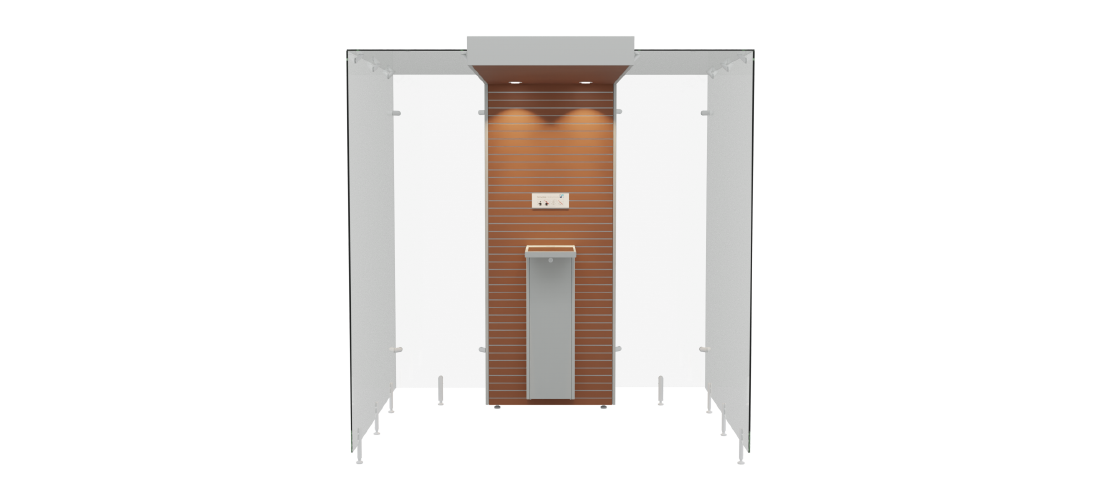 Smoking Cabin SP200 - Open Grey Mahogany by Smoke Solution