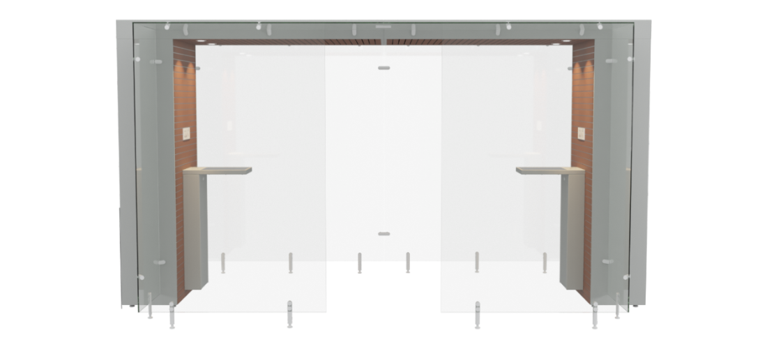 Smoking Area SPArea 4m Semi Open Mahogany Grey by Smoke Solution